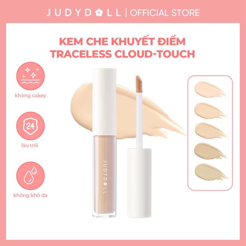 [KOL] JUDYDOLL Kem che khuyết điểm Traceless Cloud-Touch Concealer Tự nhiên Lâu trôi Tiệp da 3.2g