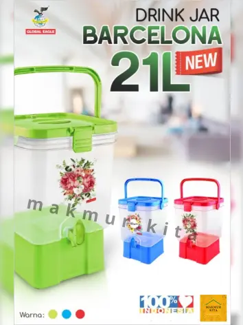 Dispenser Air Minum 21 30 Liter Plastik Drink Jar Barcelona Global Eagle 1