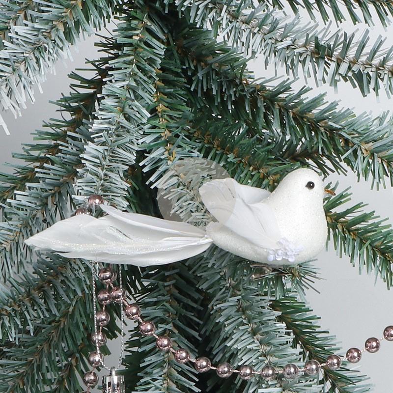 Ornamen Natal Burung Putih Isi 4 Hiasan Aksesoris Pohon Natal Christmas Tree Dekorasi Burung Merpati Hadiah Souvenir Gantungan Kualitas Terbaik Murah Grosir 3