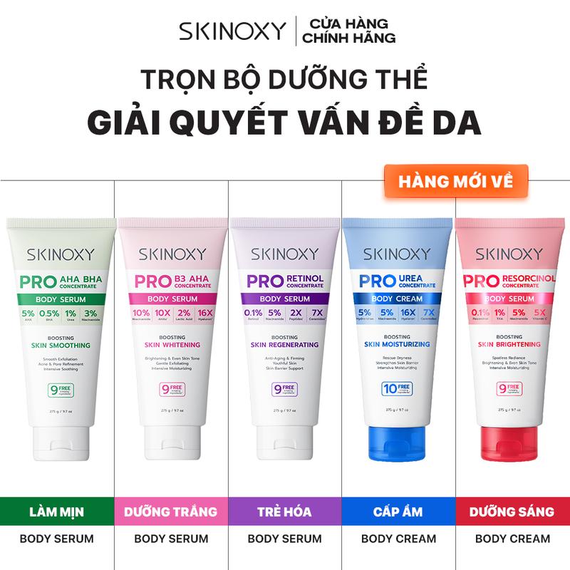 Tinh Chất Dưỡng Thể Skinoxy Pro Concentrate Body Serum - Dưỡng sáng/ Dưỡng trắng/ Cấp ẩm/ Trẻ hóa/ Làm mịn da 275g