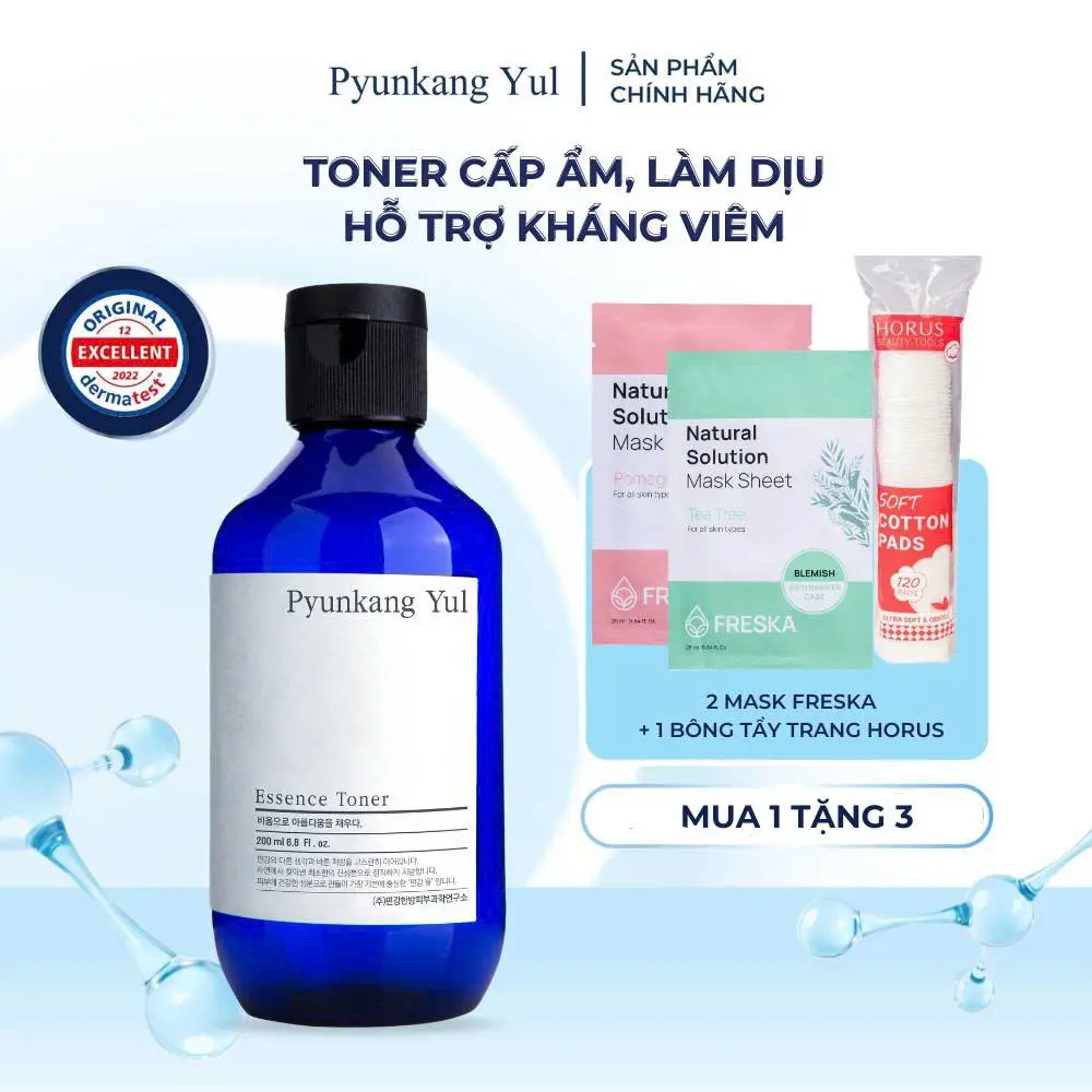 [ QT 1 BTT + 2 mask Freska] Nước hoa hồng cấp ẩm làm dịu Pyunkang Yul Essence Toner 200ml | Skincare Chăm sóc da Làm đẹp da Dưỡng ẩm da