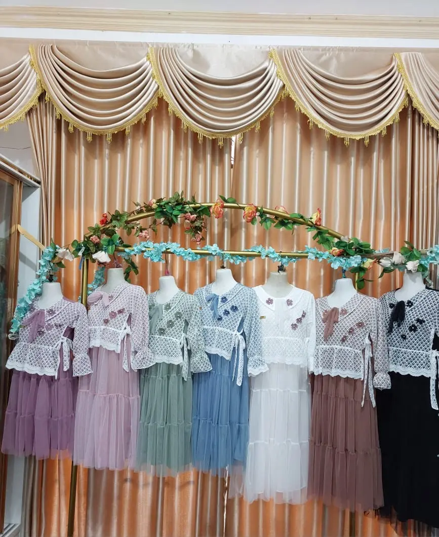 Kiyomi dress anak korean bunga \\ gamis pesta anak mewah trendy Brokat Tile Muslim Nyaman