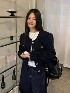 レディースファッション カジュアルクロップコート - 2025年秋冬 シングルブレスト レトロフレンチ エレガント 多用途トップス