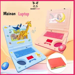 Mainan Anak Laptop Edukasi Layar Kids Learning Machine Notebook Alat Bantu Belajar ainan Laptop Anak Mainan Edukasi Notebook Anak-anak/Versi Bahasa inggris Dari Lampu Notebook Simulasi Komputer Kartun Mainan Edukasi
