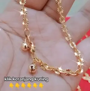 e12_glg 2lonceng emas nafisa spr glowing mewah elegan dan cantik bgt,spr premium awet bisa dipake sehari-hari Anti luntur Anti hitam, resmi ada suratnya bisa dijual lagi,by toko emas nafisa _tersedia ukuran dewasa dan anak2