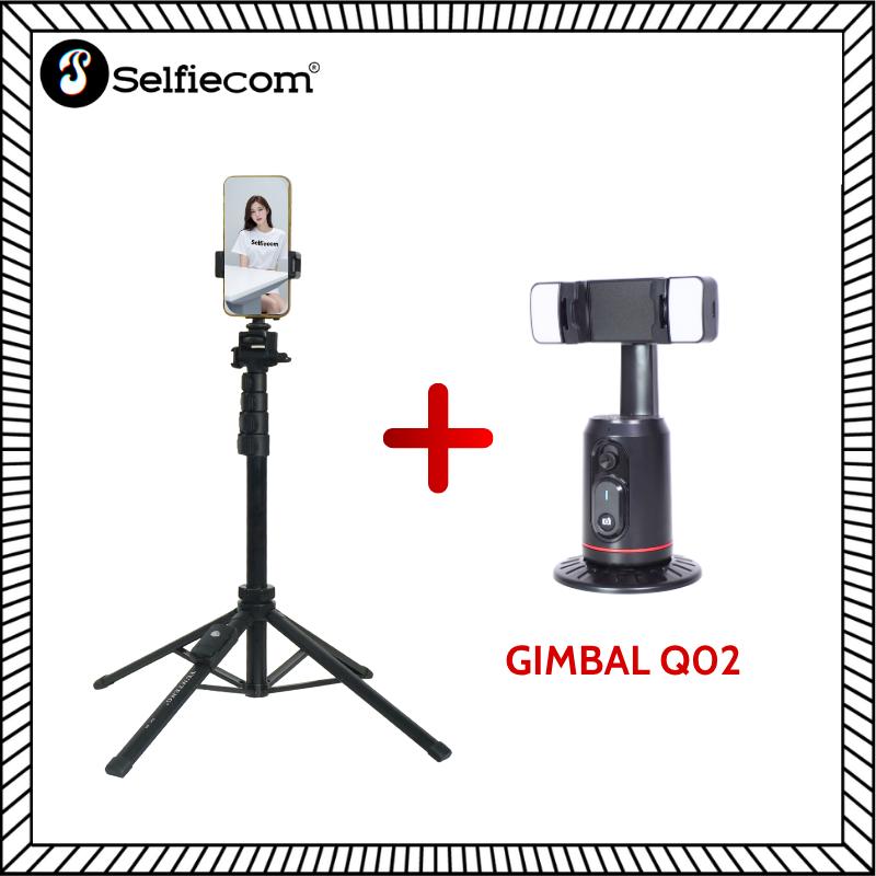  Combo gậy chụp ảnh Yunteng XC 90 và Gimbal điện thoại xoay tự động 360 độ Q02 hỗ trợ quay chụp Selfie cho Điện Thoại 