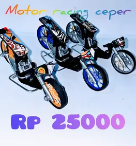 Paket 3 Unit Miniatur Mainan  Motor Ceper Racing Dan Warna Random