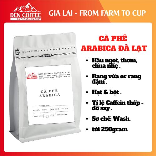  250gram Cà phê '' 100% Arabica Đà lạt hạt & bột - Sơ chế Wash 
