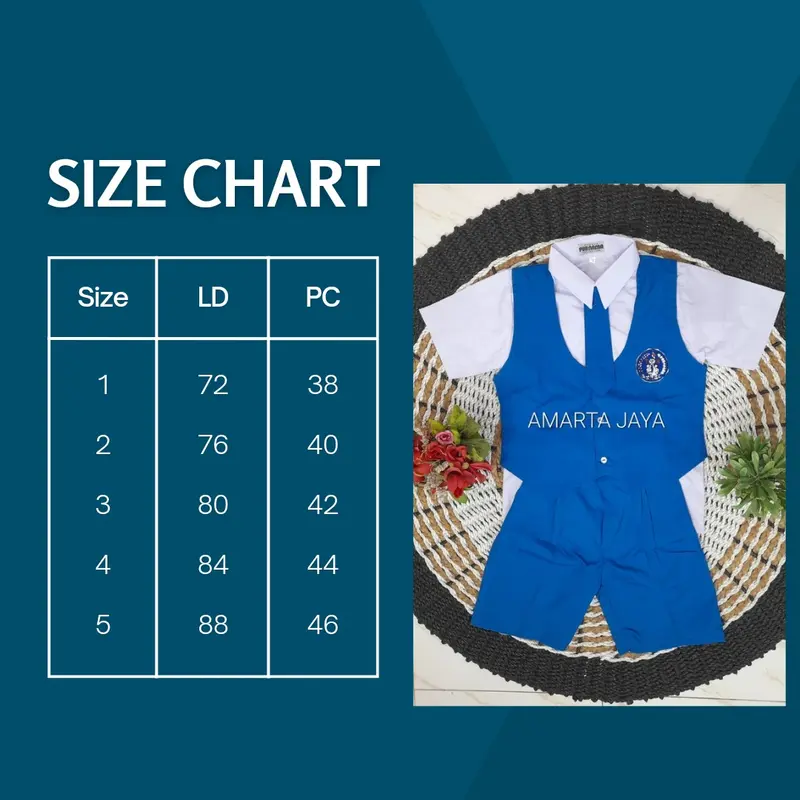 SETELAN SERAGAM PAUD DAN TK PGRI COWOK PENDEK WARNA BIRU PUTIH BAJU BAHAN KATUN DELTA DAN CELANA ROMPI BAHAN GRAND MASTER MURAH BERKUALITAS 1