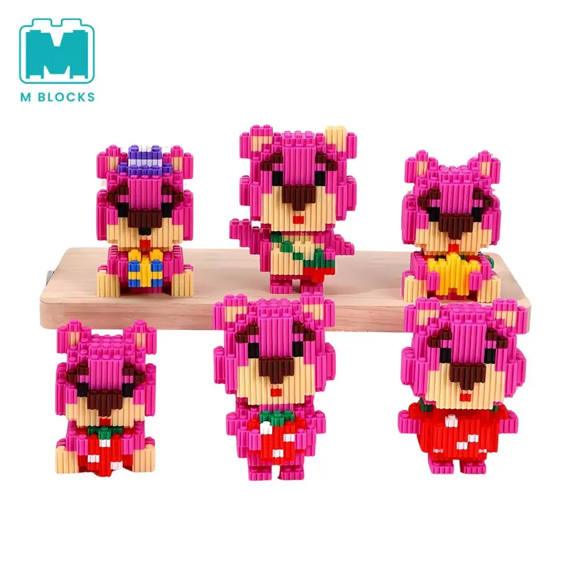 Mblocks Mainan Nano Blocks Lotso Bear Small 3D Model Bricks Blok Susun Dekorasi Hiasan Karakter Animasi,Hadiah Kado Anak Plastik Toys mini puzzle lego tiktok 1