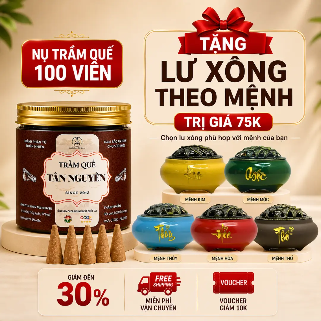 [QUÀ TẶNG HẤP DẪN]Nụ Trầm Quế 100 Viên - Nguyên Liệu Thiên Nhiên An Toàn Cho Sức Khỏe Xông Hằng Ngày Giảm Giá 30% Mua 1 Tặng 1