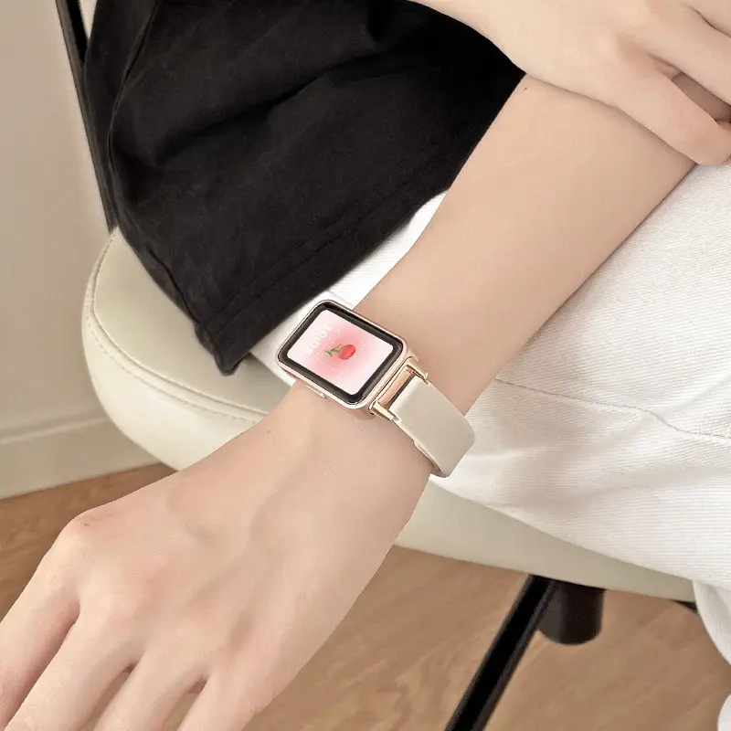 MAFAM.ID Kompatibel dengan Huawei Band 10 / HUAWEI band 9/8 /7 Tali NFC Gelang Silikon Aksesori Jam Tangan Pengganti Tali Gelang Pria dan Wanita Accessories 5