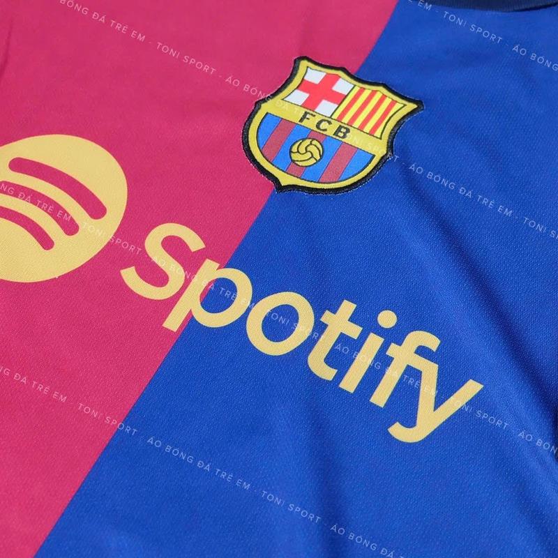 Bộ (Quần + Áo) Bóng Đá Trẻ Em CLB Barcelona in Lamine Yamal Số 19 - Vải Mè thái cao cấp 4