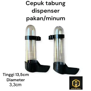 Dispenser Pakan dan Minum Burung VLA 1 Set Isi 2 pcs Tabung tempat pakan minum burung anti tumpah