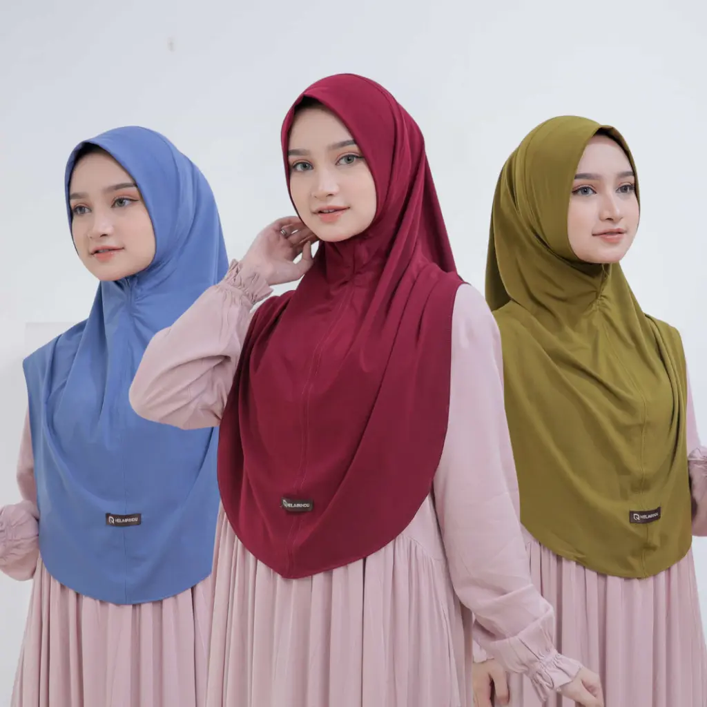 HELAIRINDU - Hijab Instan Non Pad Jilbab Bergo Daily Bahan Jersey Kirana