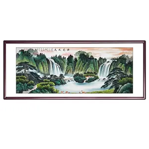 DIY Diamond Painting Full pegunungan dan danau rusa 150x60 cm D429