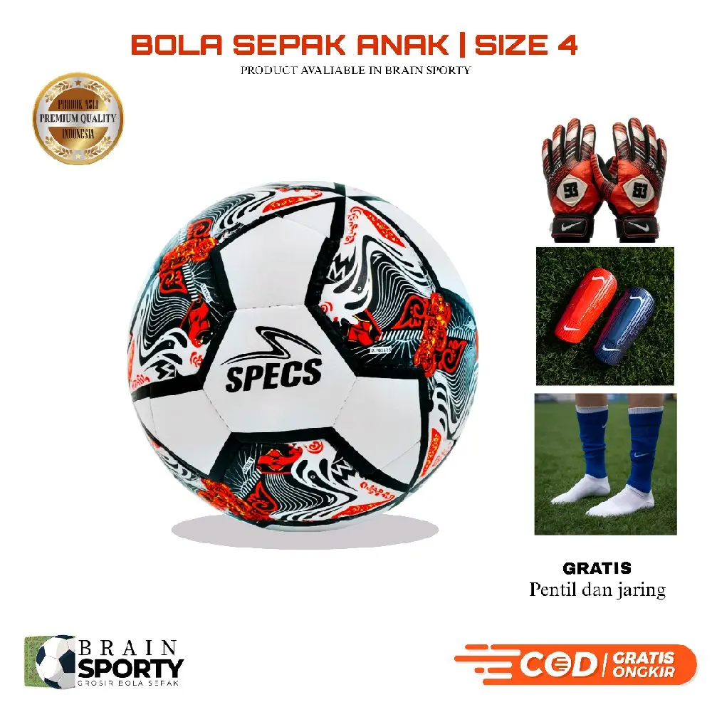 BOLA SEPAK size 4 | bola sepak anak berbagai motif paket lengkap