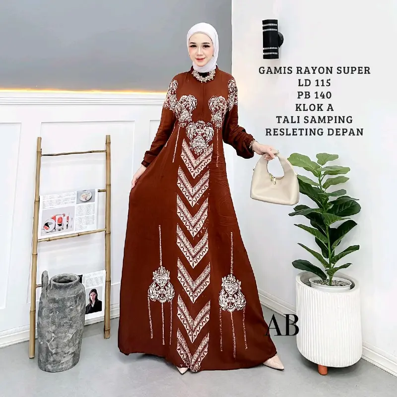 Gamis Rayon Cap Malaman Dress Muslim 6