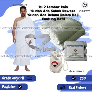 KAIN IHROM HAJI IHROM DEWASA PAKET KOMPLIT STELAN HAJI UMROH IHROM MANASIK