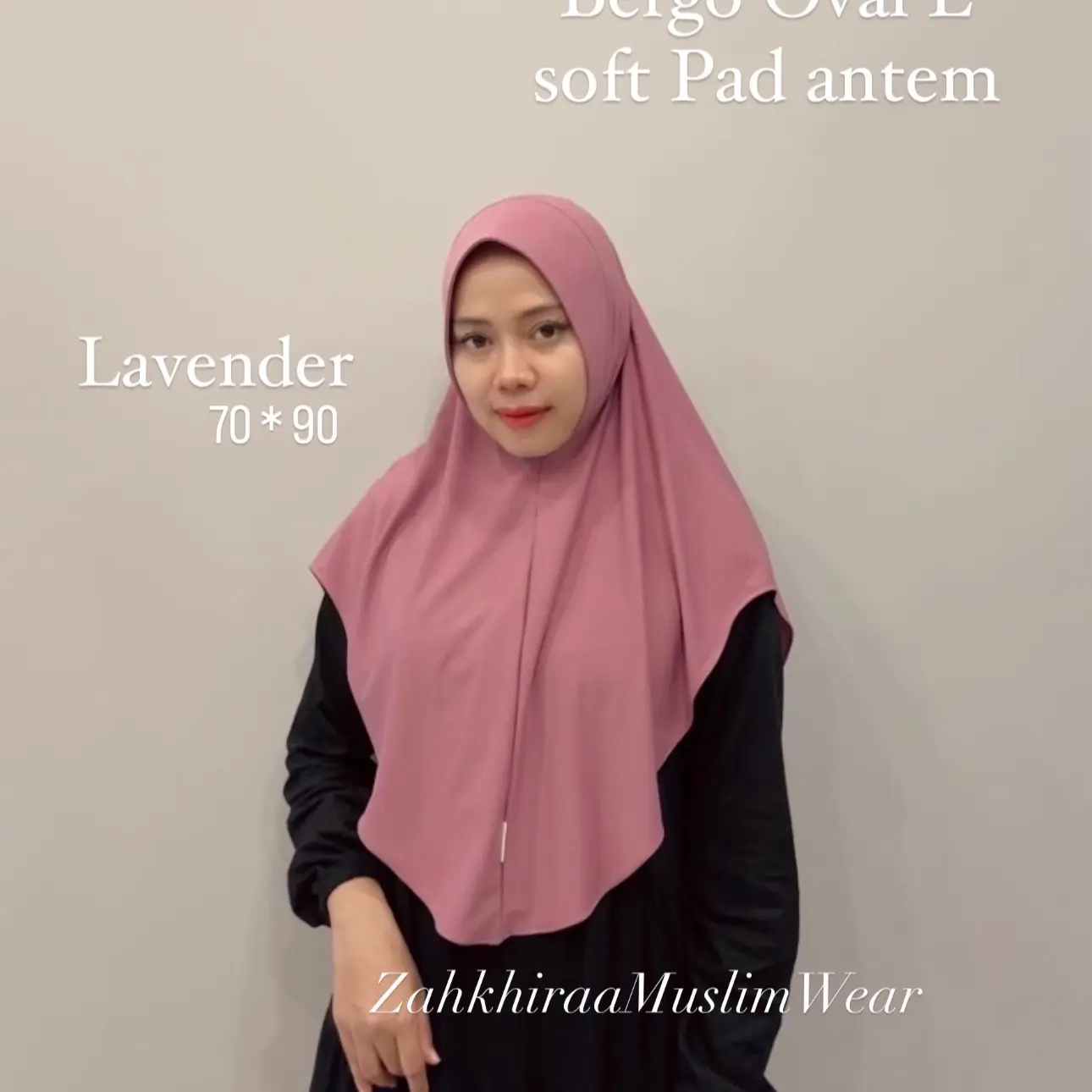 Bergo Oval Ped antem L | Bergo jersey premium Zahkhiraa Jilbab Muslim Instan Kerudung Syari Wanita