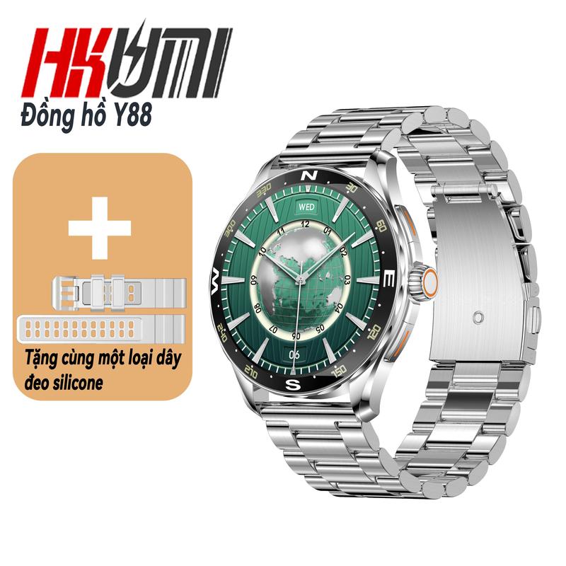  Đồng Hồ Thông Minh Y88 Màn Hình AMOLED 1,43 Inch Đo Sức Khỏe Huyết Tương Thật Theo Dõi Chuyển Động Gọi Bluetooth Phổ Biến đồng hồ smart watch 