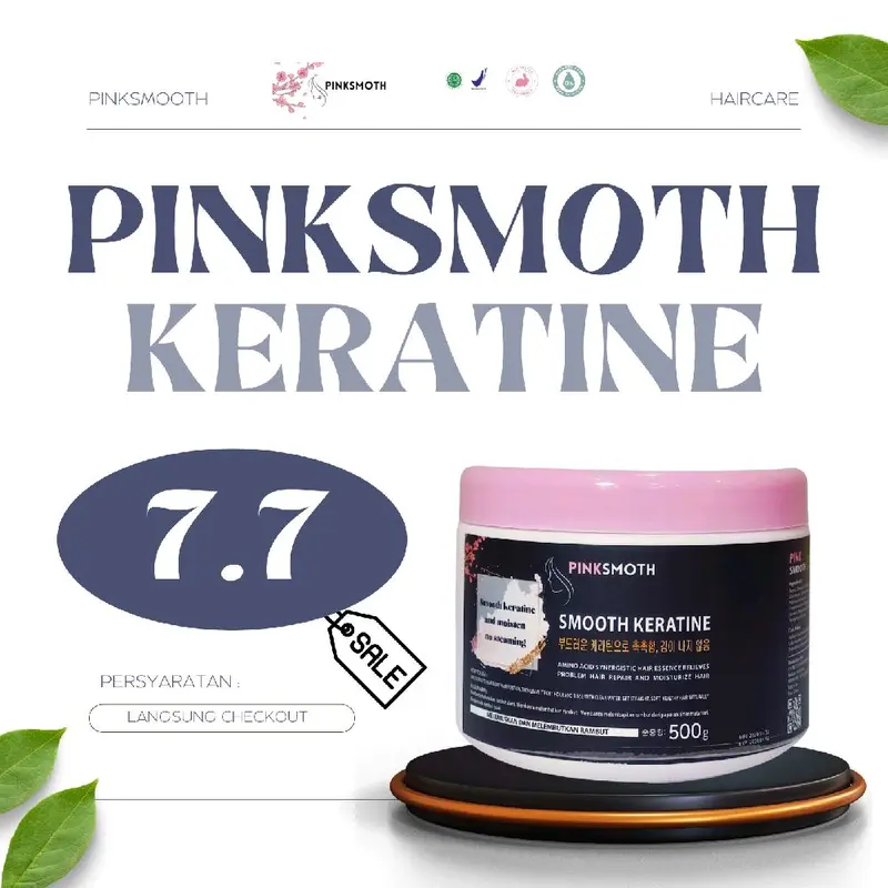 PINKSMOTH KERATINE SMOOTING 500ML BPOM Haircare Perawatan 0