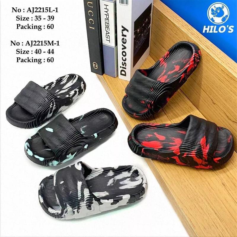 Sandal Slip-On Dewasa dan Anak Adilette Loreng Polos Terbaru Kekinian Trendy Modis 9