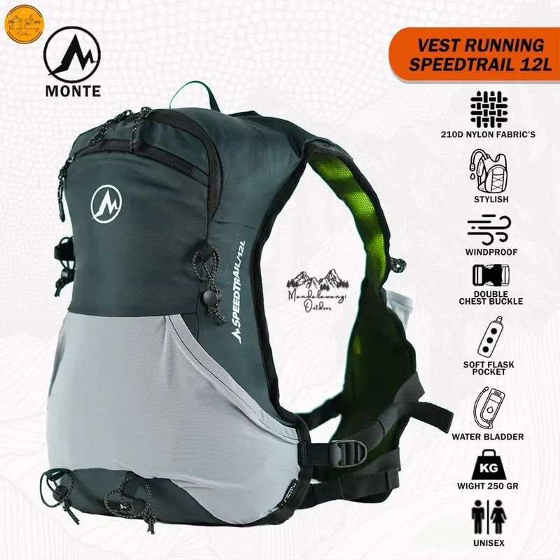 TAS HYDROPACK MONTE SPEED TRAIL 12L TAS RUNNING VEST RUNNING PACK HIKING TEKTOK LARI 0