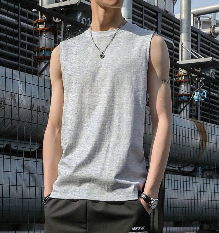 Product Introduction of Áo Vest Thời Trang Thường Ngày Cho Nam, Áo Ba Lỗ Trơn, Áo Thun Không Tay Cổ Tròn Hàn Quốc, Áo Thun Mùa Hè 4