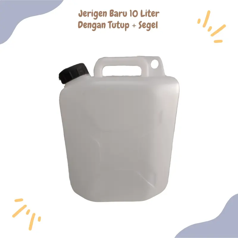 Jerigen Baru 10 Liter Dengan Tutup + Segel 10 Liter 3