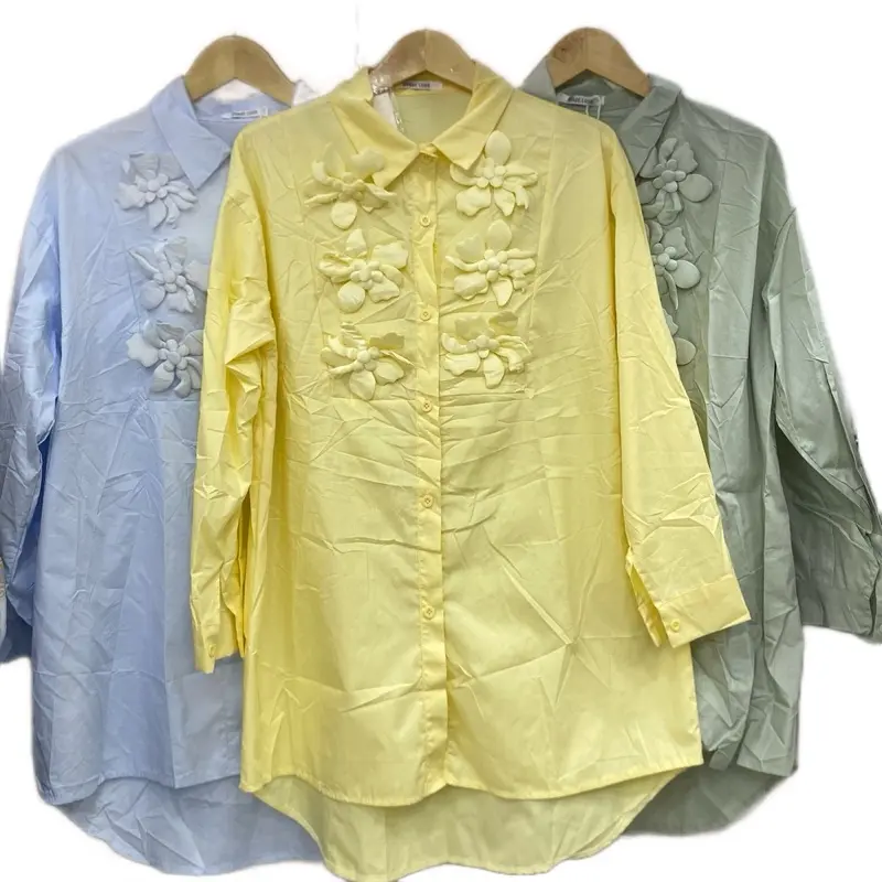 Kemeja katun renda import