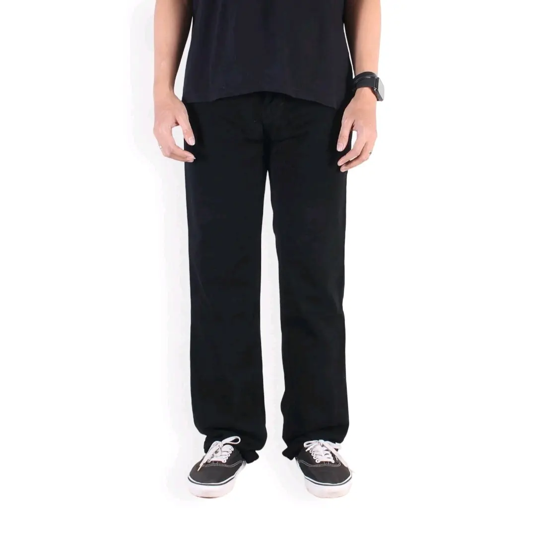 JEANS DENIM!! CELANA JEANS PRIA STANDAR REGULER PRIA/ CELANA PANJANG JEANS PRIA hitam basic ORIGINAL DISTRO BDG Biru