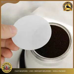 Kertas Saringan Kopi Coffee Filter Paper Moka Pot Putih 100 PCS 42mm 46mm 51mm 53mm 54mm 56mm 58mm 64mm 70mm 78mm