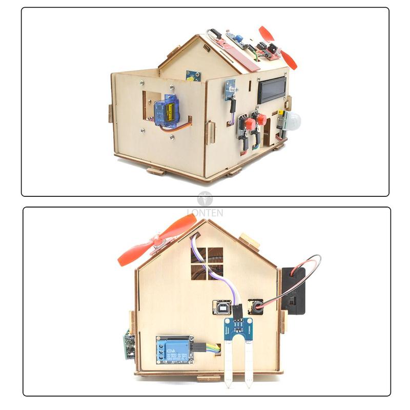 Product Introduction of Lonten Smart Home Kit for Arduino Starter Electronic Learning Remote Control House DIY Project with PLUS Board STEM LTARK-1 21