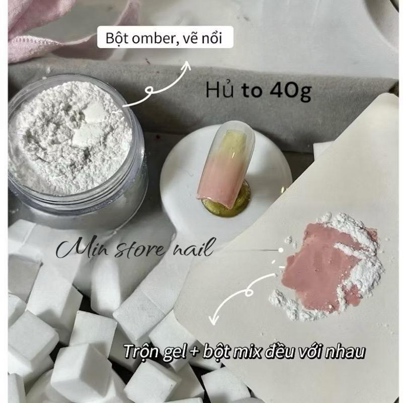  Bột mix gel dặm ombre làm nail  40g  bột mix làm nail- làm móng 