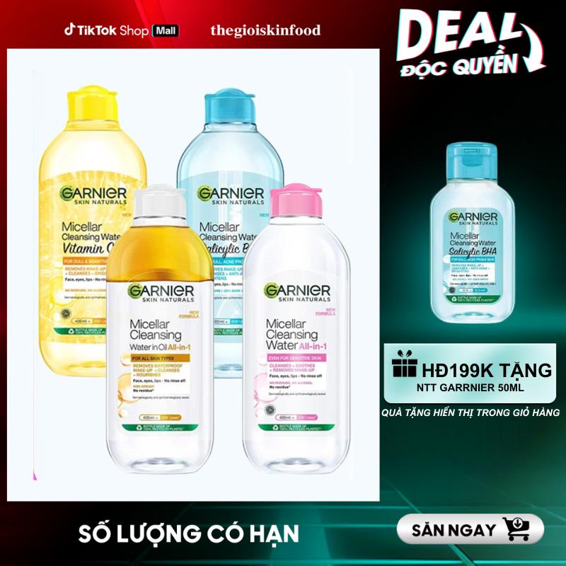 Nước Tẩy Trang Chiết Xuất Thiên Nhiên Garnier Micellar Cleansing Water Cosmetic Mỹ Phẩm