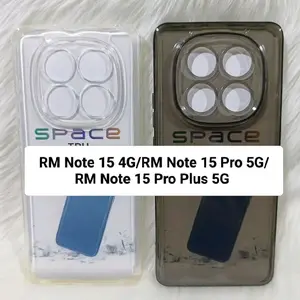 Soft Case Space Bening RM Note 15 4G/Note 15 Pro 5G/Note 15 Pro Plus 5G Casing Transparan pelindung Camera