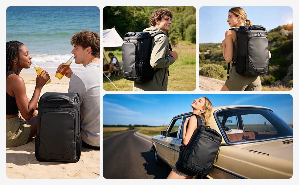 Romantic Crown Mochila Térmica 23L Impermeável - Bolsa Isolada para Bebidas Geladas, Alimentos Frescos, Praia, Camping e Piquenique com Abridor de Garrafas