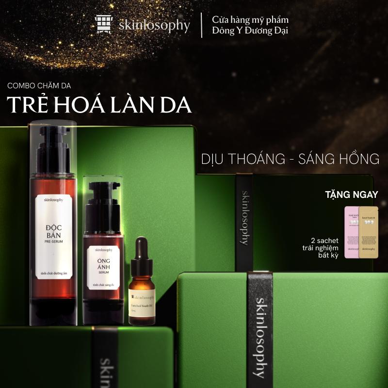 Combo Trẻ Hoá Làn Da: Pre-serum Độc Bản Dầu dưỡng Youth Oil serum đều màu da Óng Ánh | SKINLOSOPHY