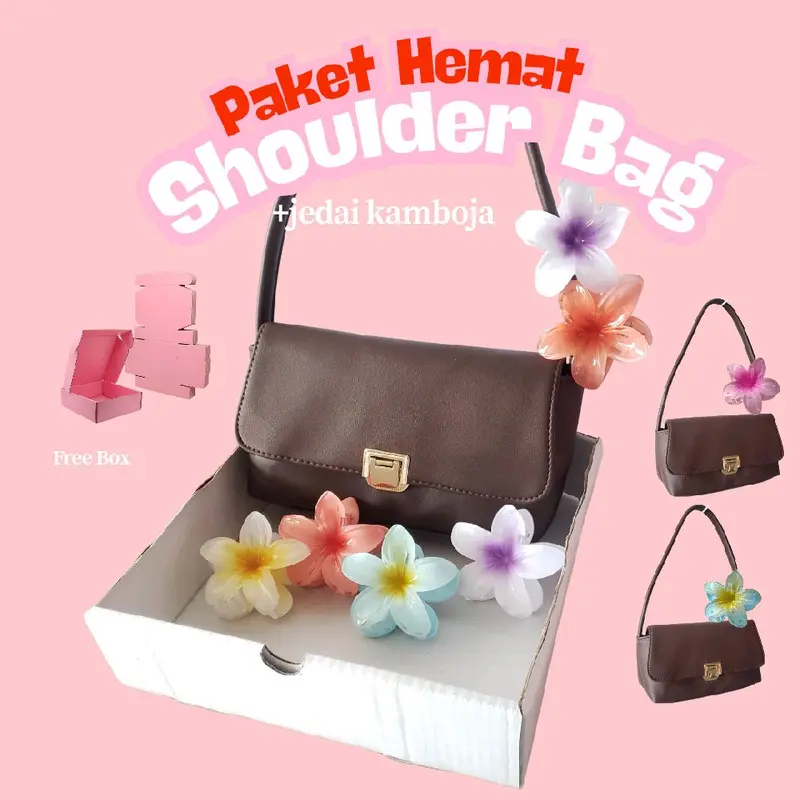 SHOULDER BAG + FREE JEDAI KAMBOJA + FREE BOX GIFT | PACKAGE SET PAKET HEMAT GIFTBOX GIFTSET GIFT PACKAGE 0