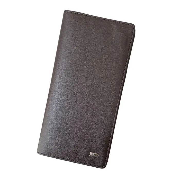 DOMPET PANJANG PRIA KULIT POLOS BRAUN BUFFEL - Cokelat
