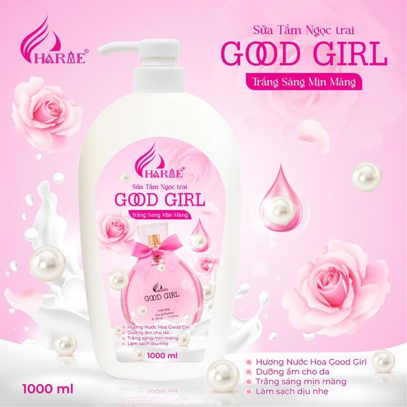  Sữa Tắm Ngọc Trai  GOOD GIRL 1000ML - CHARME PERFUME   TẶNG Nước Hoa 3ML    