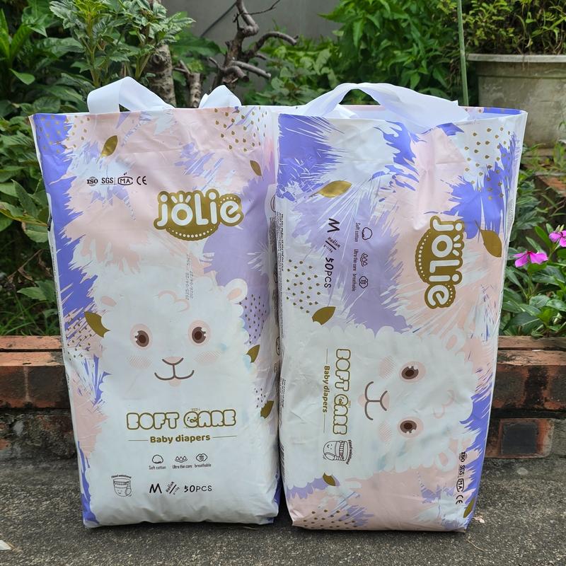 Jolie Combo 100 Miếng Bỉm Quần & Tã Dán Jolie Mỏng Siêu Thoáng Khí Thấm Hút Tốt Size S-4XL Chất Liệu Cotton Mát Lạnh Thích Hợp Cho Bé Yêu