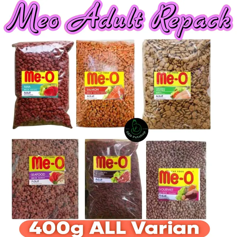 Repack Me-o Adult Repack 400gr All Varian Meo Cat Food Makanan Kucing 0