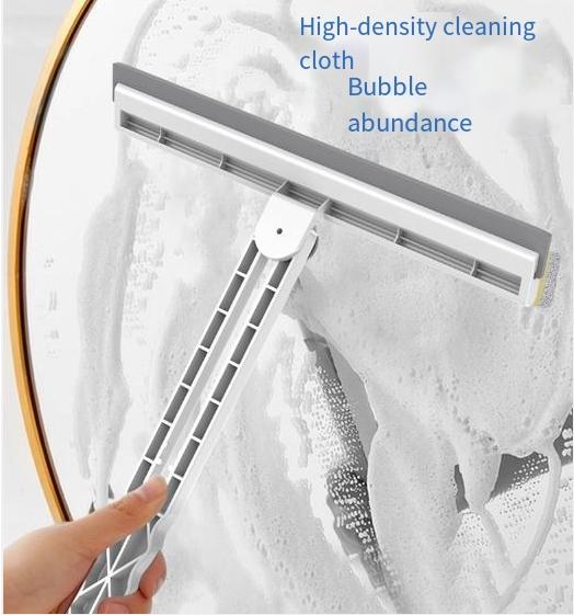 Product Introduction of Dụng Cụ Vệ Sinh Cầm Tay Có Thể Gập Lại Dụng Cụ Cạo Kính, Chổi Lau Gương Phòng Tắm Đa Chức Năng, Cần Gạt Nước Kính Xoay 360 ° 5