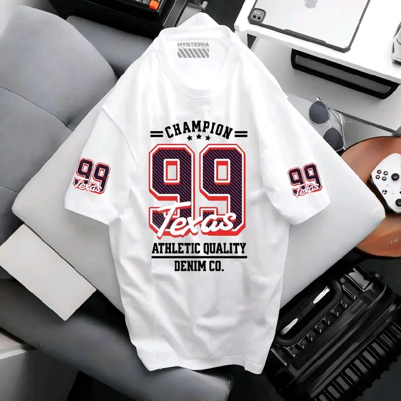 Kaos Distro Pria Baseball Enami 99 Lengan Pendek Unisex| Kaos Angka Lengan Pendek Keren Bahan katun Tebal Combed 20s Lembut Adem Serat halus Lembut Harga Distributor Bisa COD'AN cotton bajucowo baju cowok brand lokal ramadhan graphic shirt elegan 【l】 3