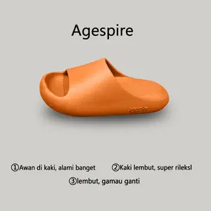 jelly Sandal Slop Wanita Polos Double Strap Sandal Wanita Ringan Empuk Bahan Karet Sendal Jepit hitam putih shoes pantai sendal