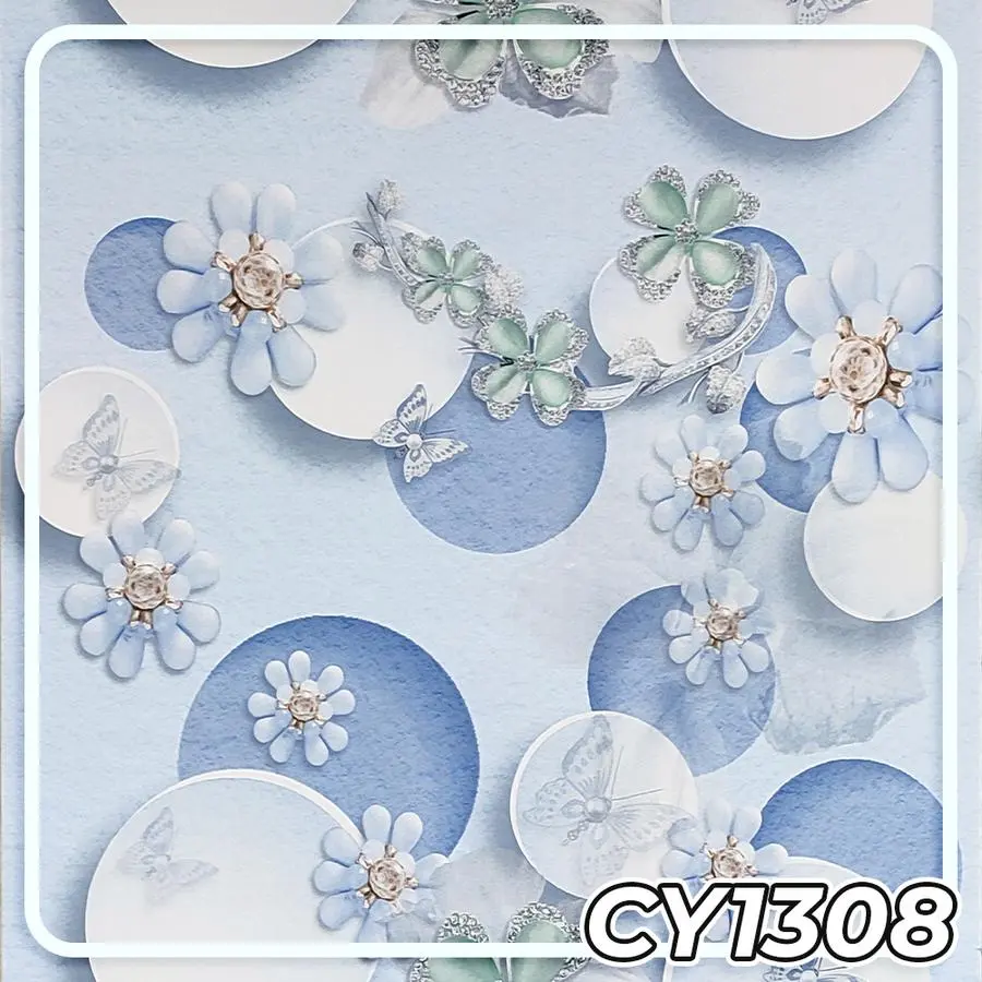 Wallpaper Dinding Motif Polkadot Bunga Kecil 3D Premium PVC Mudah Dipasang 45cm x 8M Praktis & Ekonomis - Gudang Wallpaper ID