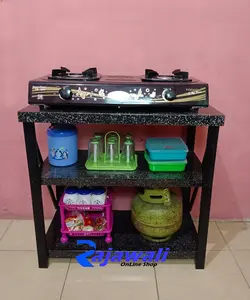 Meja Rak Kompor Gas 2 Tungku 3 Tahap dan 2 Tahap Meja Rak Kompor Gas 2 Tungku 3 Tahap dan 2 Tahap