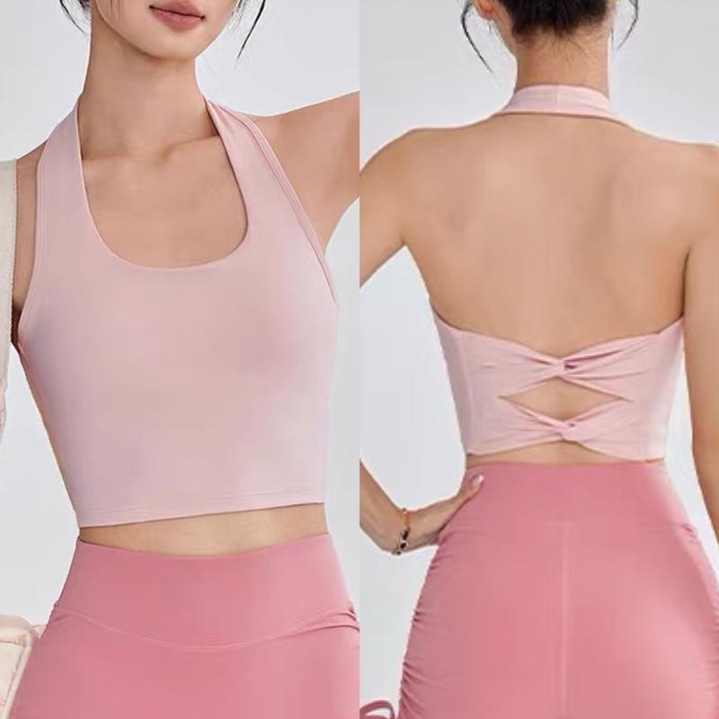 XẢ HÀNG Bộ đồ tập Bling Set có tách lẻ áo cổ yếm xoắn nơ lưng quần chun mông Mitao dày lưng cao chun tàn hình không lộ LYGY